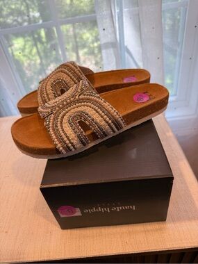 Haute Hippie Beaded Sandals 8.5 New